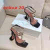 STRAND SANDALS SANDALEN SANDEN Designer schoen Slipper schoenen zomer mode dikke hakken dame sexy dance metal hak ballroom bar dames diamant