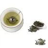 Loose Leaf Tea Infuser Ball Tool Teapot Form Rostfritt Stål Tea Silter Med Kedja Herbal Diffuser Spice Filter KDJK2203