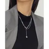 Geometric Block Chain Love Heart Pendant Necklace For Women Creative Jewelry Gift Party Accessories