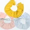 Accessoires pour cheveux, bavoirs d'alimentation pour bébé, décoration de col, serviette de salive de couleur unie, tissu de rot