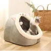 Cat pad cama doce macio quente aquecido cesta aconchegante gatinho espreguiçadeira casa almofada casa tenda pequena cão esteira para gatos laváveis ​​camas de inverno 220323