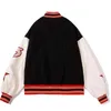 Hip Hop Streetwear Varsity Vestes Broderie Patchwork Harajuku Baseball Veste 2021 Mode Surdimensionné Punk Goth College Manteau T220728