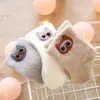 Pairset Bebek Çoraplar Kalın Terry Bebek Toddler Cartoon Diz Çorapları Sonbahar Kış Bebek Eşyaları Kalsiminler Bacak Isıtıcı J220621