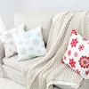 Kissen/Dekokissen Jahr Kissenbezüge Schneeflocke Stickerei Kissenbezug Dekorativer Bezug für Sofa Rote und blaue gehäkelte Bezüge