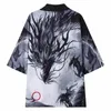 Camisas casuales para hombres kimono hombre japonés cardigan yukata chaqueta masculina hombres japón harajuku streetwear samurai ropa haori obimen's