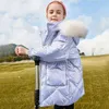 Nieuw warm 80% witte eend down jas voor meisje winterkleding kinderen dikkere bovenkleding kleding parka kinderjas snowuit 5-16y j220718