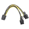 Splitter Power Cable PCI-E 6-PIN-код до 2x 6 + 2-контактный 2 х PCIE 8 (6 + 2) PCINT PCIE 8 (6 + 2) PIN-код материнской платы Графика видеокарты GPU VGA