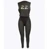 夏の女性2ピースパンツセット2022デザイナー服セクシープリントタンクトップシアーメッシュレギンス衣装レディーススウェットスーツ