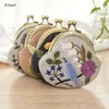 Portefeuilles Alasir bricolage porte-monnaie broderie fleur coton Mini dame sac d'argent tissu matériel paquet fait à la main cadeau toile portefeuilles