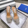 Aquazzura, высококачественные дизайнерские туфли на каблуке, новые женские сандалии, туфли на каблуке с красной подошвой, вечерние свадебные модельные туфли с пряжкой из хрусталя, сексуальные сандалии на 100% кожаной подошве с задним ремешком