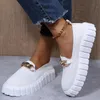 Women's Chain Loafer Flats For Women Round Toe Slip On Mesh Sneaker Casual Shoes Fabric Breathable Comfy Walking 220810