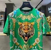 Tiger Design Tops Luxury Designer T-shirt heren van hoge kwaliteit Rhinestone Camisa masculina nieuwe mode korte mouw