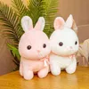 Soft Cartoon Big Ear Rabbit Cuddle Cute Bunny Animal Zwierzę Piękne zabawki sen sushi poduszka dla dzieci prezent urodzinowy J220704