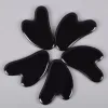 Natural Obsidian Gua Sha Board Black Jade Stone Body Facial Eye Scraping Plate Acupuncture Massage Relaxation