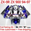 Moto Bodywork for Kawasaki Ninja zx 9r 9 R 900 CC ZX9 R ZX900C 94-97 Body 23no.9 ZX900 900CC ZX-9R ZX9R 94 95 96 97 ZX-900 1994 1995 1996 1997 OEM