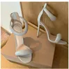 Skor stilettosandaler för kvinnor Gianvito Rossi Luxury Designer Zip High Heeled Dress Shoes Quality äkta läder fashionabla bekväma 10 cm häl Rom Sandal