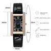 Luxo Design Diamante Mulheres Assista Starry Quadrado Simples e Elegante Numeral Roman Quartz WristWatch Relógio Feminino