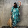 Boho Seksi Çizgili Şifon Mayo Takımları Kapaklar Artı Boyut Boyun Giyim Kadınlar İçin Kimono Elbise Yaz Mayo Kapak 220713