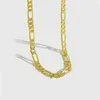 14k Italian Figaro Link Chain Necklace 4mm to 6 8 10mm Gold GF 24"