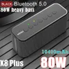 XDOBO X8 Plus 80W Portable Wireless Bluetooth Speaker TWS colonna e subwoofer audiofilo 10040Mah Quad Core Power Bank Barbar