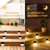 Clôture solaire allume la lampe de plate-forme LED éclairage de décoration de jardin extérieur idéal pour le balcon de la porte d'entrée