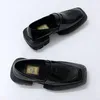 Dress Shoes Men's Genuine Leather High Sole Casual Man Japan Korean Streetwear Vintage Square Toe Cowhide Derby