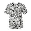 Herr t-shirts anime t-shirt 3d tryck män kvinnor streetwear hentai mönster o-hals hip hop t shirt harajuku casual tops sexiga tjejkläder '