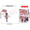 Cartoon Butterfly Fairy Floral Girl with Umbrella Wall Stickers for Bedroom Children Room Decals Colorful Flowers PVC 220607