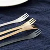 Stainless Steel Mini Fruit Fork Home Dessert Cake Fork Kitchen Vegetable Salad Sushi Steak Forks Hotel Banquet Tableware BH6661 WLY