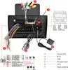 10 ''터치 스크린 카 플레이어 안드로이드 자동 모니터 자동차 DVD 스테레오 비디오 플레이어 이중 DIN GPS 내비게이션 2.5D 유리 미러 블루투스 차량 라디오