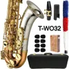 Saxofone tenor mfc Two32 Silvering Gold Lacquer Keys Sax Tenor Bocalista Reeds Neck Musical Instrument Acessórios3997800