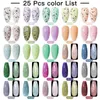 Nagelkonst satser mtsii 24/30 st Color Gel Polish Set Reflective Glitter Soak Off UV Semi Permanent Bas Top Coat KitsNail