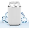 Party White Blank Can Chłodniejsze Rękawy Konfigurowalne Sublimacja Piwo Chłodniki Bardzo grube Składane Pile Drink Insulator Sleeve Piwa Cans Cooler