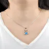 Anhänger Halsketten Feuerblauer Opal Ozean Welt Kleine Krabbe Halskette Anhänger Modeschmuck Für Frauen Mädchen Drop