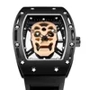 Orologi da polso I'WAIT Orologio da uomo Fashion Unique Hollow Out Skull Design Orologi luminosi impermeabili Set orologio al quarzo con diamanti intarsiatiWr