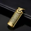 New Metal Turbo Jet Lighter Windproof Lighters Refillable Butane Gas Cigar Cigarette Lighter Red Flame Men Gift Torch