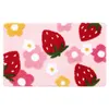 Cute Strawberry Floor Mat Non-Slip Bath Bedroom Hallway Entrance Door Toilet Absorbent Rug s Flower Foot Carpet 220511