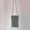 イブニングバッグダイヤモンド電話クロスボディバッグ女性2022新しい高級デザイナーシルバーラインストーンネックレス小さな財布とハンドバッグ高品質220622