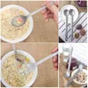 EDC Camping Tool Portable Environmental Outdoor Picnic Accessories Titanium Table Cotlary Fork Long Handle Spoon Y220530