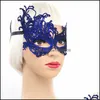 Masques de fête Fournitures de fête Maison Jardin Newsexy Colorf Masque en dentelle bronzante Demi-visage Mariage Mode Clubs de danse Balle Performance Carnaval