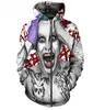 2022 Joker 3d hoodie sweatshirts uniform mannen vrouwen hoodies college kleding tops bovenkleding ritssluiting jas outfit h022