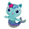 25cm 개비 인형 집 플러시 장난감 Mercat 만화 박제 동물 인어 고양이 Plushie 인형 어린이 생일 선물