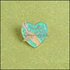 Pines Broches Joyería Forma de corazón Amor Tijeras Mano Esmalte Brooche Alloy Badge Dibujos animados Creativo Denim Ropa Bolsa Pin lindo dulce accesorio