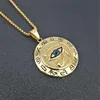 Anhänger Halsketten trendy alte Ägypten Auge des Horus -Musters rund Halskette Religiöse Rune Amulett Accessoires Party JuwelrryPendant