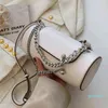 Väskor Höst och Vinter 2022 Mode Ladies Luxury High Quality Casual Enkel Wild One Shoulder Messenger Chain Cylinder Bag 0020