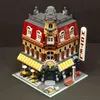 Em estoque 15002 bloco 2133pcs cidade street view série fazer café canto modelo blocos de construção tijolos crianças brinquedos presente natal 10182 t230103