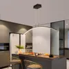 Hangende lampen moderne led strip hangende lamp indoor verlichting voor woonkamer dineren nacht licht decoratiependant