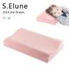Selune Child's Pillow Thailand Natural Latex Bäddar Sovkuddar Fall för 3-15 år Skydda Cervical Baby Pillow T200603