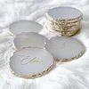 Autres événements Fournitures de fête Personnalisé Agate Coasters Plaque de bijoux Custom Nail Acrylique Porte-bague Demoiselle d'honneur Cadeau Bachelorette Bridal S