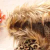 Dzieci Zima Lopard Kurtka Faux Fox Fur Kllar Furt Furt Flower Trzymaj ciepło Grubsze ubranie dla dzieci Kurtka odzież wierzchnia J220718